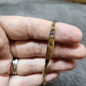 Speidel gold tone ID bracelet not engraved b34